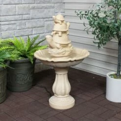 New 🛒 Sunnydaze Decor Sunnydaze 37"H Electric Polyresin Stacked Turtle Trio Outdoor Water Fountain 🛒