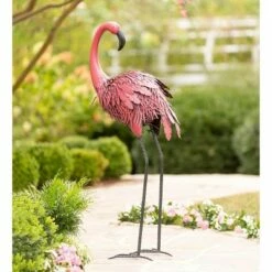 Best reviews of ❤️ Wind & Weather Fancy-Feathered Indoor/Outdoor Metal Looking Back Flamingo 🔔 -Garden Decor Shop unnamed file 701