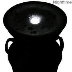 Best Pirce ✨ Sunnydaze Decor Sunnydaze 20"H Electric Polystone Farmhouse Vintage Milk Can Birdbath Outdoor Water Fountain with LED Lights 🎉