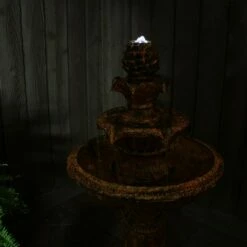 Budget 😉 Sunnydaze Decor Sunnydaze Outdoor Solar Powered Ornate Elegance Tiered Water Fountain with Battery Backup and LED Light - 41" - Rustic Finish 👏 -Garden Decor Shop unnamed file 7081