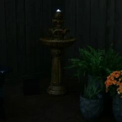 Budget 😉 Sunnydaze Decor Sunnydaze Outdoor Solar Powered Ornate Elegance Tiered Water Fountain with Battery Backup and LED Light - 41" - Rustic Finish 👏 -Garden Decor Shop unnamed file 7086