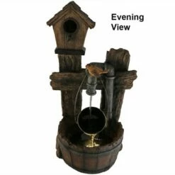 Buy 🌟 Sunnydaze Decor Sunnydaze 29"H Electric Polyresin Bird House with Leaking Pipe Outdoor Water Fountain with LED Light 😍 -Garden Decor Shop unnamed file 7092