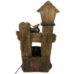 Buy 🌟 Sunnydaze Decor Sunnydaze 29"H Electric Polyresin Bird House with Leaking Pipe Outdoor Water Fountain with LED Light 😍 -Garden Decor Shop unnamed file 7093