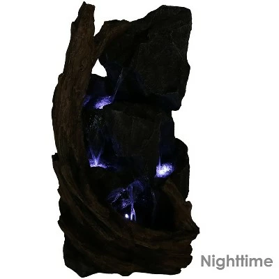 Buy ❤️ Sunnydaze Decor Sunnydaze 35"H Electric Polyresin Cascading Mountainside Outdoor Water Fountain with LED Lights 👏 3 Buy ❤️ Sunnydaze Decor Sunnydaze 35"H Electric Polyresin Cascading Mountainside Outdoor Water Fountain with LED Lights 👏