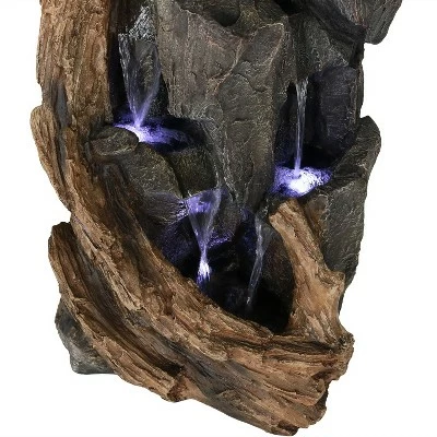 Buy ❤️ Sunnydaze Decor Sunnydaze 35"H Electric Polyresin Cascading Mountainside Outdoor Water Fountain with LED Lights 👏 6 Buy ❤️ Sunnydaze Decor Sunnydaze 35"H Electric Polyresin Cascading Mountainside Outdoor Water Fountain with LED Lights 👏 - Image 4