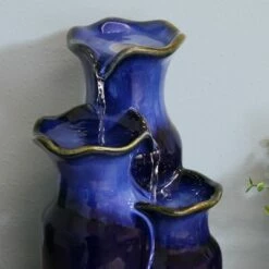 Flash Sale 💯 Sunnydaze Decor Sunnydaze Indoor Decorative Smooth Ceramic Glazed Pitchers Desktop Tabletop Water Fountain - 11" - Blue 🤩 -Garden Decor Shop unnamed file 7111