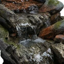 Buy 🥰 Alpine Corporation 28" Resin 3-Tier Rainforest Fountain with LED Lights Bronze 🎁 -Garden Decor Shop unnamed file 7127