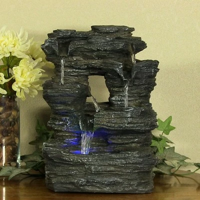 Cheap π€© Sunnydaze Decor Sunnydaze Indoor Decorative Five Stream Rock Cavern Tabletop Water Fountain with Multi-Colored LED Lights - 13" 𧨠4 Cheap π€© Sunnydaze Decor Sunnydaze Indoor Decorative Five Stream Rock Cavern Tabletop Water Fountain with Multi-Colored LED Lights - 13" 𧨠- Image 2