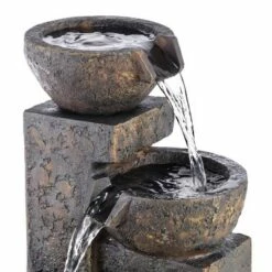 Budget 🧨 Alpine Corporation 24" Three Tier Stone Bowl Tabletop Fountain - Light Green ⭐ -Garden Decor Shop unnamed file 7200