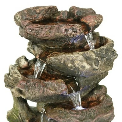 Promo ❤️ Sunnydaze Decor Sunnydaze Indoor Decorative Calming 5-Step Rock Falls Waterfall Tabletop Water Fountain with LED Lights - 14" ❤️ 5 Promo ❤️ Sunnydaze Decor Sunnydaze Indoor Decorative Calming 5-Step Rock Falls Waterfall Tabletop Water Fountain with LED Lights - 14" ❤️ - Image 3