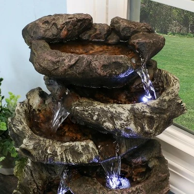 Promo ❤️ Sunnydaze Decor Sunnydaze Indoor Decorative Calming 5-Step Rock Falls Waterfall Tabletop Water Fountain with LED Lights - 14" ❤️ 8 Promo ❤️ Sunnydaze Decor Sunnydaze Indoor Decorative Calming 5-Step Rock Falls Waterfall Tabletop Water Fountain with LED Lights - 14" ❤️ - Image 6