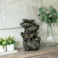 Brand new ❤️ Rainforest Rock Fountain With LED Light - Alpine Corporation 🛒