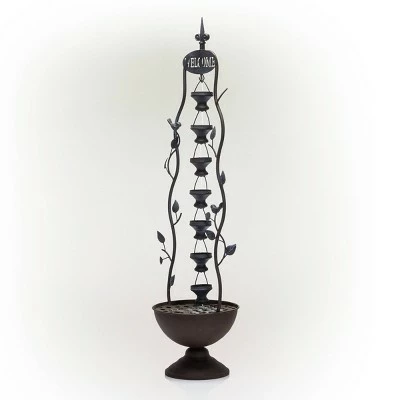 Wholesale β Alpine Corporation 41" Metal Seven Hanging Cup Tier Layered Floor Fountain Bronze π₯ 4 Wholesale β Alpine Corporation 41" Metal Seven Hanging Cup Tier Layered Floor Fountain Bronze π₯ - Image 2