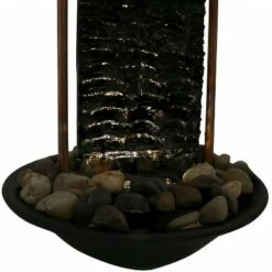 Cheap 🌟 12.5" H Slate Billowing Slate Tabletop Water Fountain - Sunnydaze Decor ✨
