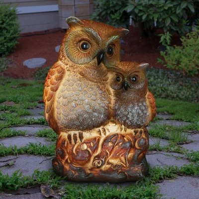 Coupon 𧨠10" Resin Solar Owl With Owlets Statue Brown - Exhart β 2 Coupon 𧨠10" Resin Solar Owl With Owlets Statue Brown - Exhart β