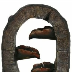 Outlet 🔥 Sunnydaze Decor Sunnydaze 26"H Electric Polyresin Log Archway Outdoor Water Fountain with LED Light ⌛ -Garden Decor Shop unnamed file 7250