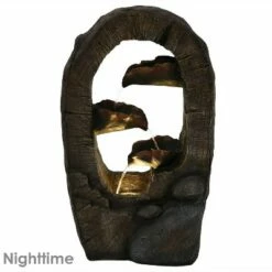 Outlet 🔥 Sunnydaze Decor Sunnydaze 26"H Electric Polyresin Log Archway Outdoor Water Fountain with LED Light ⌛ -Garden Decor Shop unnamed file 7256