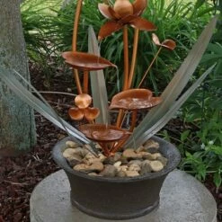 New 😉 Sunnydaze Decor Sunnydaze 28"H Electric Polyresin Copper-Look Flower Blossoms Outdoor Water Fountain 🤩 -Garden Decor Shop unnamed file 7261