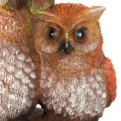 Coupon 𧨠10" Resin Solar Owl With Owlets Statue Brown - Exhart β 4 Coupon 𧨠10" Resin Solar Owl With Owlets Statue Brown - Exhart β - Image 3