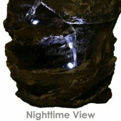 Top 10 π― Sunnydaze Decor Sunnydaze Indoor Home Decorative Tiered Rock and Log Waterfall Tabletop Water Fountain with LED Lights - 10" π₯°