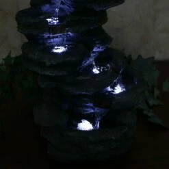 Budget ✔️ Sunnydaze Decor Sunnydaze 18"H Electric Polyresin Stacked Rock Waterfall Indoor/Outdoor Tabletop Water Fountain with LED Lights ✨ -Garden Decor Shop unnamed file 7287