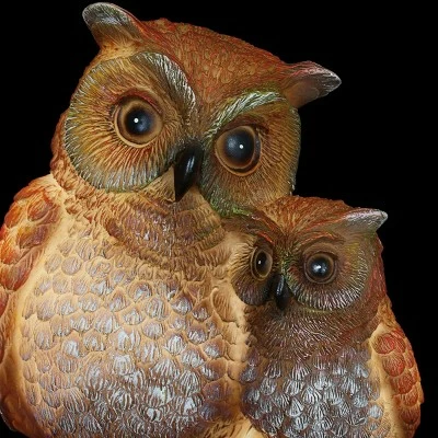 Coupon 𧨠10" Resin Solar Owl With Owlets Statue Brown - Exhart β 6 Coupon 𧨠10" Resin Solar Owl With Owlets Statue Brown - Exhart β - Image 5