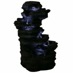 Budget ✔️ Sunnydaze Decor Sunnydaze 18"H Electric Polyresin Stacked Rock Waterfall Indoor/Outdoor Tabletop Water Fountain with LED Lights ✨ -Garden Decor Shop unnamed file 7293