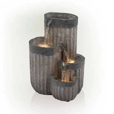 Deals π€© Alpine Corporation Alpine 14" Cascading Pillar Tabletop Fountain with LED Lights Gray π 5 Deals π€© Alpine Corporation Alpine 14" Cascading Pillar Tabletop Fountain with LED Lights Gray π - Image 3