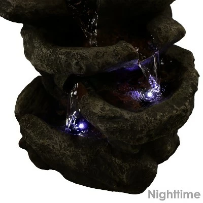 Cheapest π Sunnydaze Decor Sunnydaze Indoor Home Office Relaxing 6-Tiered Stone Falls Tabletop Water Fountain with LED Lights - 15" π 3 Cheapest π Sunnydaze Decor Sunnydaze Indoor Home Office Relaxing 6-Tiered Stone Falls Tabletop Water Fountain with LED Lights - 15" π