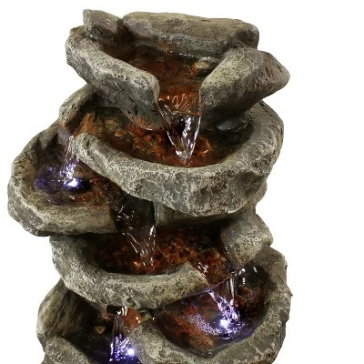 Cheapest π Sunnydaze Decor Sunnydaze Indoor Home Office Relaxing 6-Tiered Stone Falls Tabletop Water Fountain with LED Lights - 15" π 6 Cheapest π Sunnydaze Decor Sunnydaze Indoor Home Office Relaxing 6-Tiered Stone Falls Tabletop Water Fountain with LED Lights - 15" π - Image 4