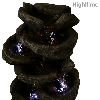 Cheapest π Sunnydaze Decor Sunnydaze Indoor Home Office Relaxing 6-Tiered Stone Falls Tabletop Water Fountain with LED Lights - 15" π 7 Cheapest π Sunnydaze Decor Sunnydaze Indoor Home Office Relaxing 6-Tiered Stone Falls Tabletop Water Fountain with LED Lights - 15" π - Image 5