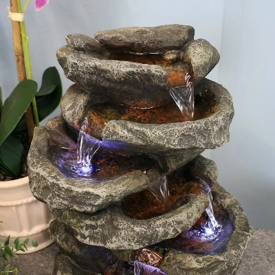 Cheapest π Sunnydaze Decor Sunnydaze Indoor Home Office Relaxing 6-Tiered Stone Falls Tabletop Water Fountain with LED Lights - 15" π 9 Cheapest π Sunnydaze Decor Sunnydaze Indoor Home Office Relaxing 6-Tiered Stone Falls Tabletop Water Fountain with LED Lights - 15" π - Image 7
