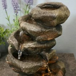 New 🔥 Sunnydaze Decor Sunnydaze Indoor Office Entryway Tabletop Serene Rocky Falls Water Fountain Feature with LED Light - 10" 🔥 -Garden Decor Shop unnamed file 7322