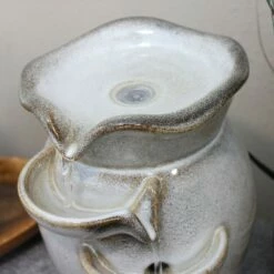 Coupon 🌟 Sunnydaze Decor Sunnydaze Indoor Home Decorative Smooth Ceramic Cascading Side Tiers Tabletop Water Fountain - 8" - Light Brown 🌟 -Garden Decor Shop unnamed file 7335