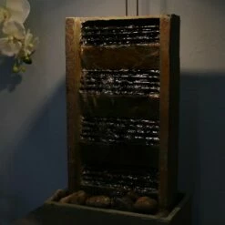 Best reviews of 💯 Sunnydaze Decor Sunnydaze Indoor Home Office Tranquility Slate Tabletop Waterfall Water Fountain with LED Light - 24" 🎉 -Garden Decor Shop unnamed file 7343