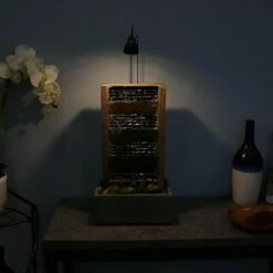 Best reviews of 💯 Sunnydaze Decor Sunnydaze Indoor Home Office Tranquility Slate Tabletop Waterfall Water Fountain with LED Light - 24" 🎉 -Garden Decor Shop unnamed file 7346