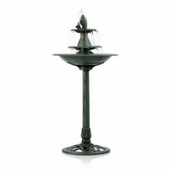 Promo 🤩 Alpine Corporation Alpine 40" Tiered Pedestal Fountain with Fish Blue 😀 -Garden Decor Shop unnamed file 7350