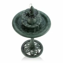 Promo 🤩 Alpine Corporation Alpine 40" Tiered Pedestal Fountain with Fish Blue 😀 -Garden Decor Shop unnamed file 7351
