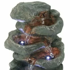 Budget 🎁 Sunnydaze Decor Sunnydaze Indoor Home Decorative Relaxing Stacked Rocks Tabletop Water Fountain with LED Lights - 10" 💯 -Garden Decor Shop unnamed file 7364