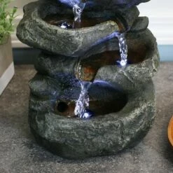 Budget 🎁 Sunnydaze Decor Sunnydaze Indoor Home Decorative Relaxing Stacked Rocks Tabletop Water Fountain with LED Lights - 10" 💯 -Garden Decor Shop unnamed file 7369