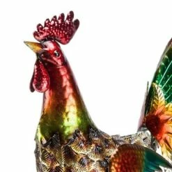 Wholesale 🛒 16" x 14" Outdoor Iron Rooster Standing Yard Statue Brown - Alpine Corporation 🧨 -Garden Decor Shop unnamed file 737