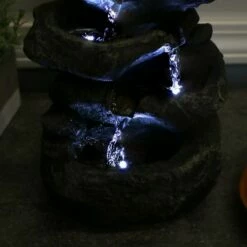 Budget 🎁 Sunnydaze Decor Sunnydaze Indoor Home Decorative Relaxing Stacked Rocks Tabletop Water Fountain with LED Lights - 10" 💯 -Garden Decor Shop unnamed file 7371