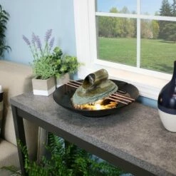 Deals 💯 Sunnydaze Decor Sunnydaze Indoor Home Office Soothing Balance Slate Tabletop Water Fountain Feature with LED Light - 7" 👏 -Garden Decor Shop unnamed file 7382