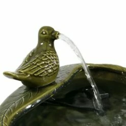 Hot Sale ✔️ Sunnydaze Decor Sunnydaze Outdoor Solar Powered Glazed Ceramic Dove Water Fountain with Submersible Pump and Filter - 7" - Green 🔥 -Garden Decor Shop unnamed file 7416