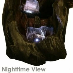 Cheap ⭐ Sunnydaze Decor Sunnydaze Indoor Home Decorative Cascading Caves Waterfall Tabletop Water Fountain with LED Lights - 14" 👍