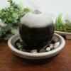 Coupon 🤩 Sunnydaze Decor Sunnydaze Indoor Home Office Tabletop Modern Orb Smooth Glazed Ceramic Water Fountain Feature - 7" - Dark Brown 😀 -Garden Decor Shop unnamed file 7439