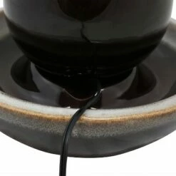 Coupon 🤩 Sunnydaze Decor Sunnydaze Indoor Home Office Tabletop Modern Orb Smooth Glazed Ceramic Water Fountain Feature - 7" - Dark Brown 😀 -Garden Decor Shop unnamed file 7441