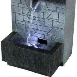 Buy 🔔 Sunnydaze Decor Sunnydaze Indoor Home Office Polyresin Modern Tiered Brick Wall Tabletop Water Fountain with LED Light - 13" ❤️ -Garden Decor Shop unnamed file 7447
