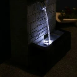 Buy 🔔 Sunnydaze Decor Sunnydaze Indoor Home Office Polyresin Modern Tiered Brick Wall Tabletop Water Fountain with LED Light - 13" ❤️ -Garden Decor Shop unnamed file 7450