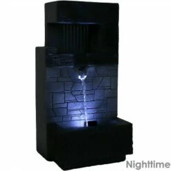 Buy 🔔 Sunnydaze Decor Sunnydaze Indoor Home Office Polyresin Modern Tiered Brick Wall Tabletop Water Fountain with LED Light - 13" ❤️ -Garden Decor Shop unnamed file 7455